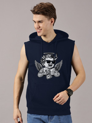 Leon Sleeveless Printed Men Sweatshirt