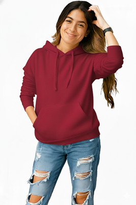 Xenon Clothing Full Sleeve Solid Women Sweatshirt