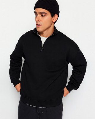 Pandux Full Sleeve Solid Men Sweatshirt