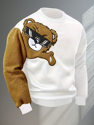 SCOWET Full Sleeve Self Design Men Sweatshirt