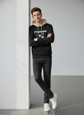 RIDHUDEE Full Sleeve Self Design Men Sweatshirt