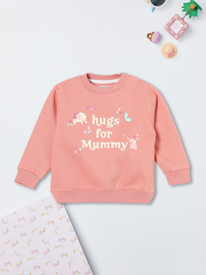 MAX Full Sleeve Printed Baby Girls Sweatshirt