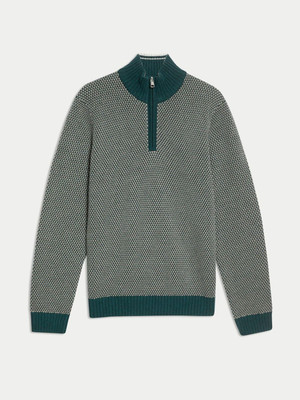 MARKS & SPENCER Full Sleeve Self Design Men Sweatshirt