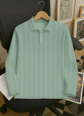 KAJARU Full Sleeve Self Design Men Sweatshirt