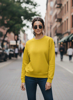 MACK JONNEY Full Sleeve Solid Women Sweatshirt