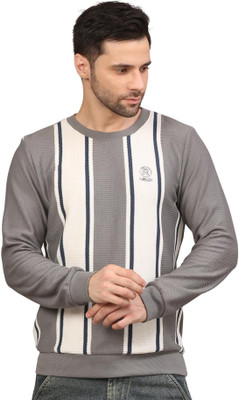 NEXGEN CLUB Full Sleeve Striped Men Sweatshirt