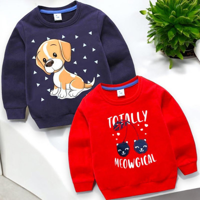 DOODEEKIDS Full Sleeve Printed Baby Boys & Baby Girls Sweatshirt