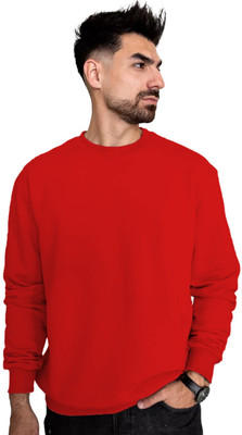 Leotude Full Sleeve Solid Men Sweatshirt