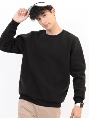 ALONEEAGLE Full Sleeve Solid Men Sweatshirt