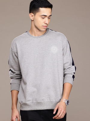 Roadster Full Sleeve Solid Men Sweatshirt