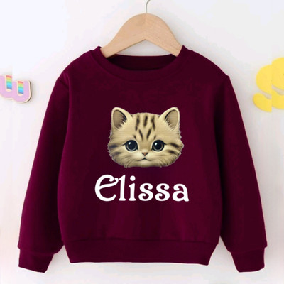 Drench Full Sleeve Graphic Print, Solid Boys & Girls Sweatshirt