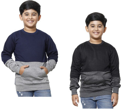 Inndistar Trend Full Sleeve Solid Boys Sweatshirt