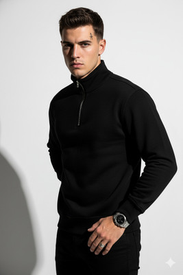 Oiin Fab Full Sleeve Solid Men Sweatshirt