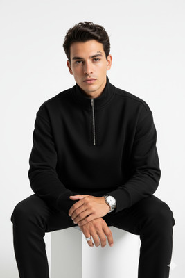 Oiin Fab Full Sleeve Solid Men Sweatshirt