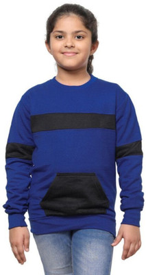 Kaayu Full Sleeve Color Block Girls Sweatshirt