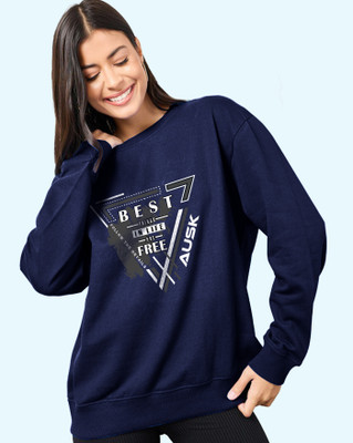 AOOSH Full Sleeve Printed Women Sweatshirt