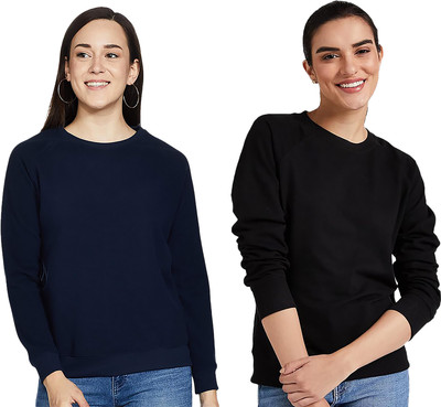 R Heaven Fashions Full Sleeve Solid Women Sweatshirt
