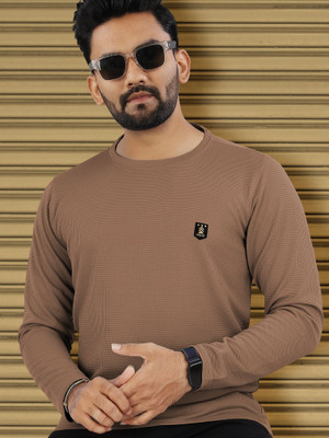 VeBNoR Full Sleeve Self Design Men Sweatshirt