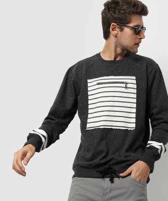CAMPUS SUTRA Full Sleeve Striped Men Sweatshirt