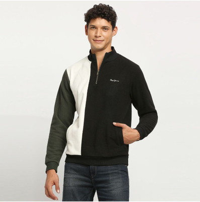 Pepe Jeans Full Sleeve Color Block Men Reversible Sweatshirt