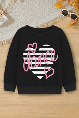 HERE&NOW Full Sleeve Graphic Print Girls Sweatshirt