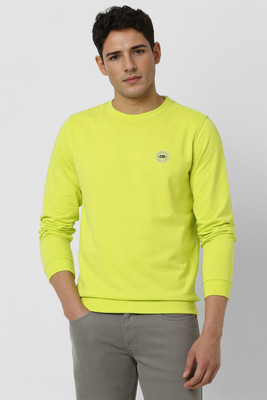 PETER ENGLAND Full Sleeve Solid Men Sweatshirt
