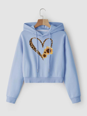 Vmens Printed Round Neck Formal Women Light Blue Sweater