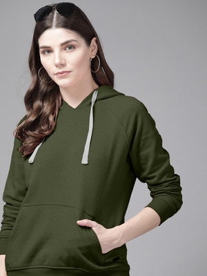 Triveni Fab Full Sleeve Solid Women Sweatshirt