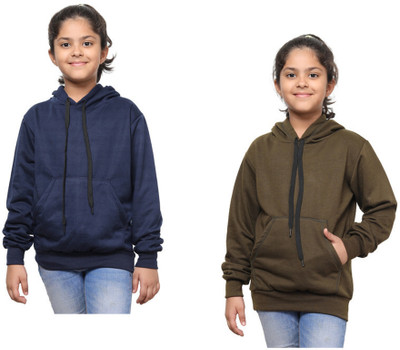 KAVYA Full Sleeve Solid Girls Sweatshirt