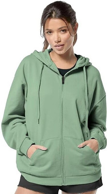 FUNKY MONKEY Full Sleeve Solid Women Sweatshirt