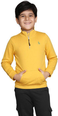 Plum Tree Full Sleeve Solid Boys Sweatshirt