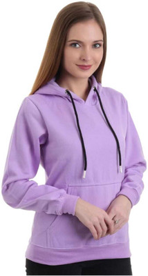Pwexz Full Sleeve Solid Women Sweatshirt