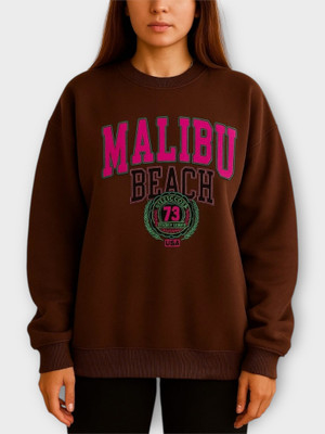 Stylezone Printed Round Neck Casual Women Brown Sweater