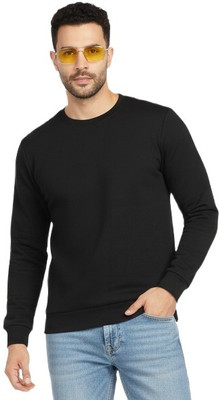 GAINELL Full Sleeve Solid Men Sweatshirt