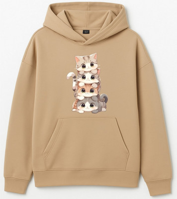 Ericia Full Sleeve Animal Print Men & Women Sweatshirt