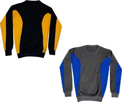 Kaayu Full Sleeve Color Block Boys & Girls Sweatshirt