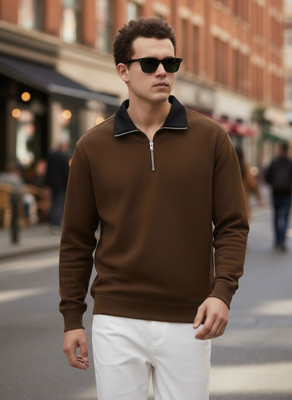 UNSTD Full Sleeve Self Design Men Sweatshirt