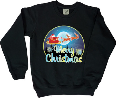 CHOMBOOKA Full Sleeve Graphic Print, Solid Boys & Girls Sweatshirt