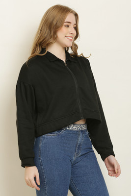 elegance redefined Full Sleeve Solid Women Sweatshirt