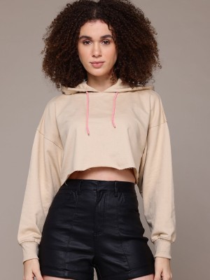 Roadster Full Sleeve Solid Women Sweatshirt