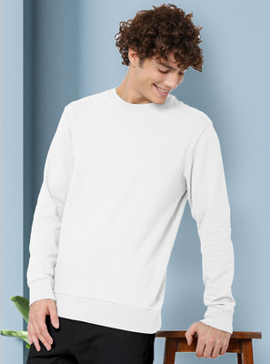 AOOSH Full Sleeve Solid Men Sweatshirt