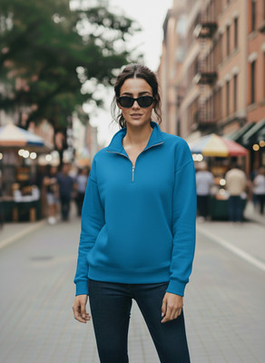 MACK JONNEY Full Sleeve Solid Women Sweatshirt