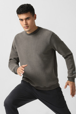 VAN HEUSEN Full Sleeve Solid Men Sweatshirt