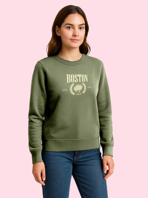 SLEEKSTER Full Sleeve Printed, Self Design, Graphic Print Women Sweatshirt
