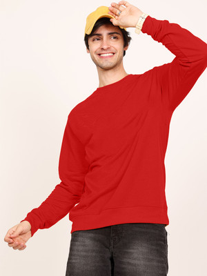 Leotude Full Sleeve Solid Men Sweatshirt