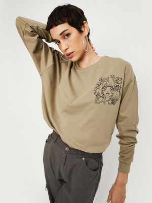 MAX Full Sleeve Graphic Print Women Sweatshirt