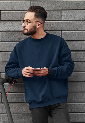 BIANCISTELLE Full Sleeve Solid Men Sweatshirt