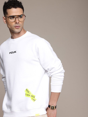 FCUK Full Sleeve Solid Men Sweatshirt