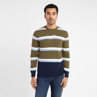 LEVI'S Full Sleeve Striped Men Sweatshirt