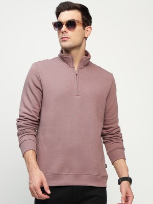 Hancock Full Sleeve Solid Men Sweatshirt